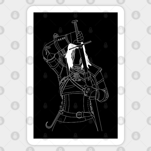 Geralt of Rivia Sticker by thenewkidprints